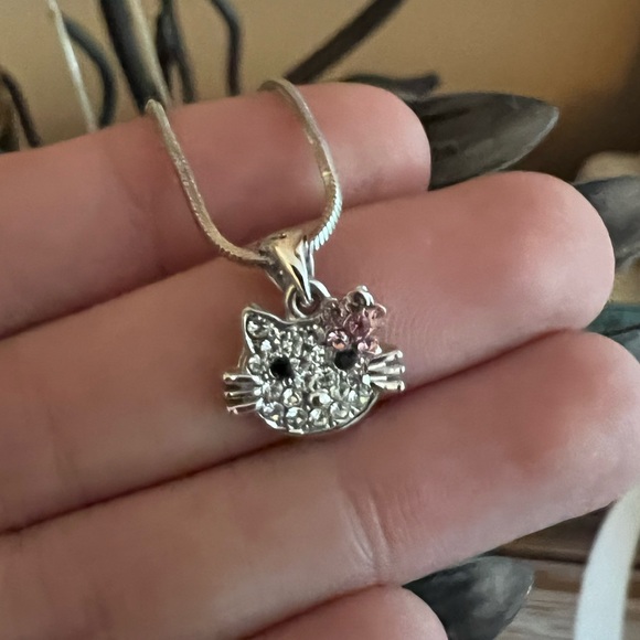 Hello Kitty Rhinestone Girl’s Necklace - Picture 4 of 4